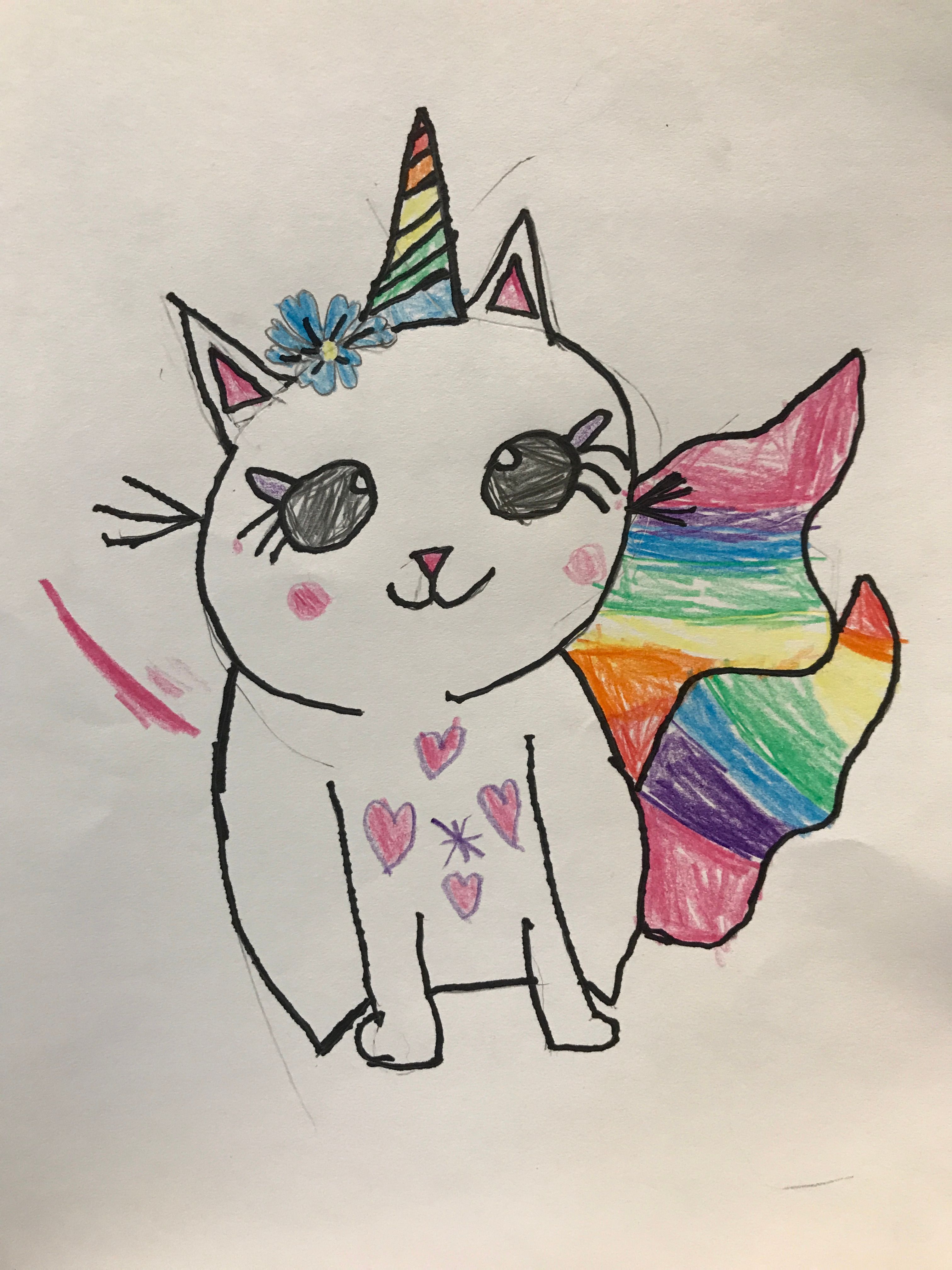 How to Draw: A Unicorn Cat! | Small Online Class for Ages 6-11 | Outschool