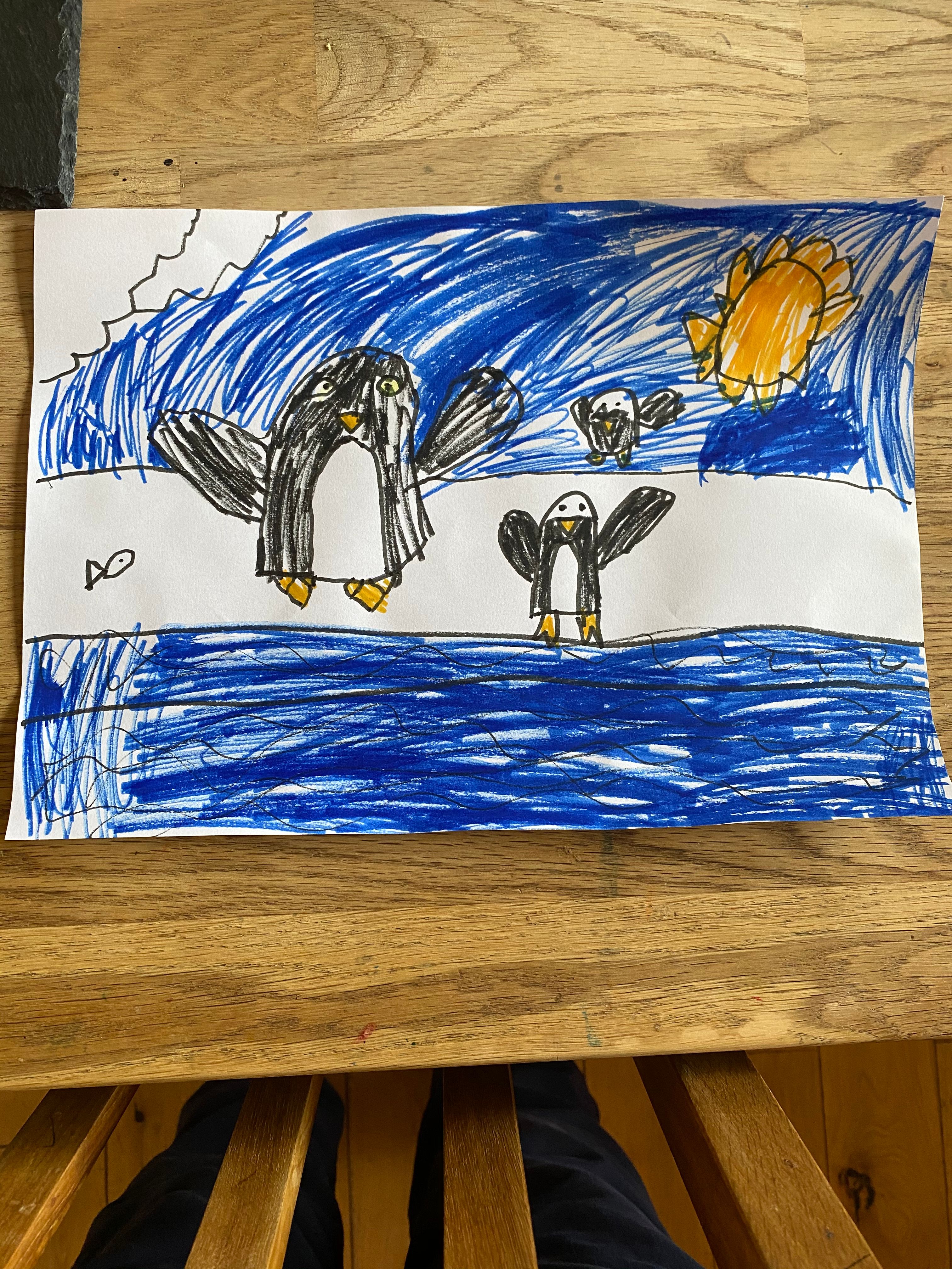 You Can Draw! Penguin Directed Drawing Small Online Class for Ages 5