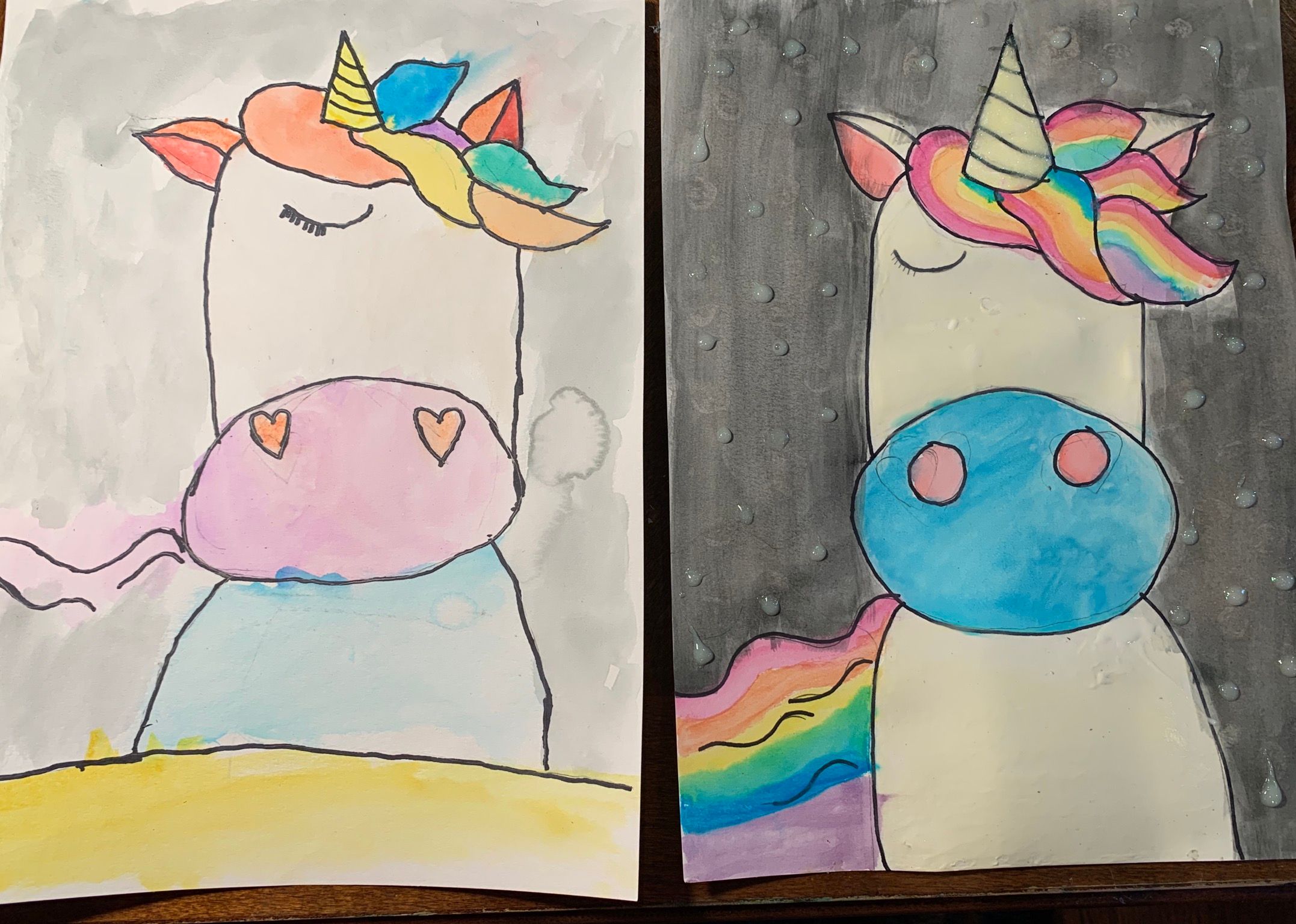 Watercolor Expressions Rainbow Unicorn Small Online Class For Ages 7 12 Outschool - unicorn adorable cute roblox avatars