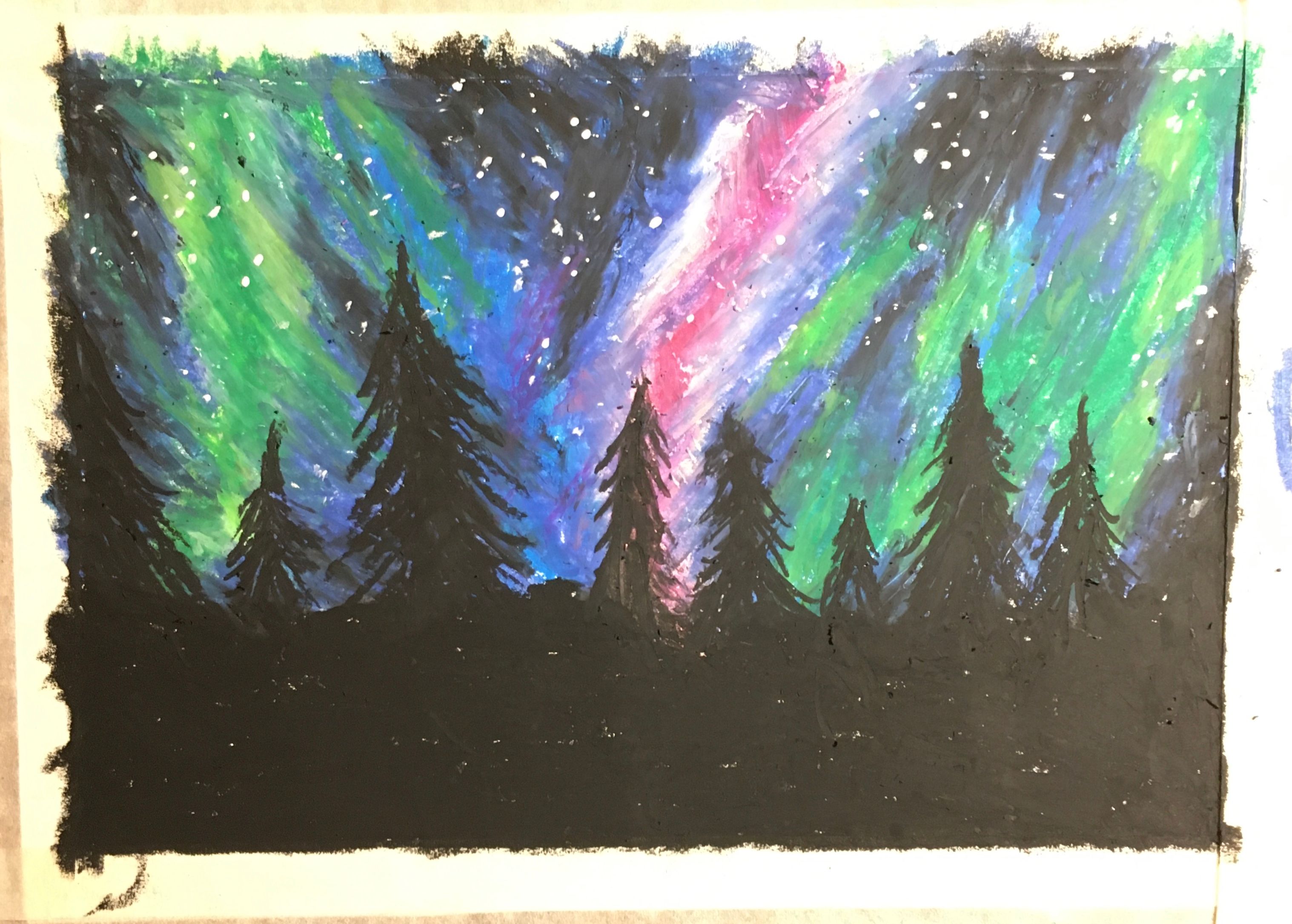 Aurora Borealis (Northern Lights) in Pastels! | Small Online Class for ...