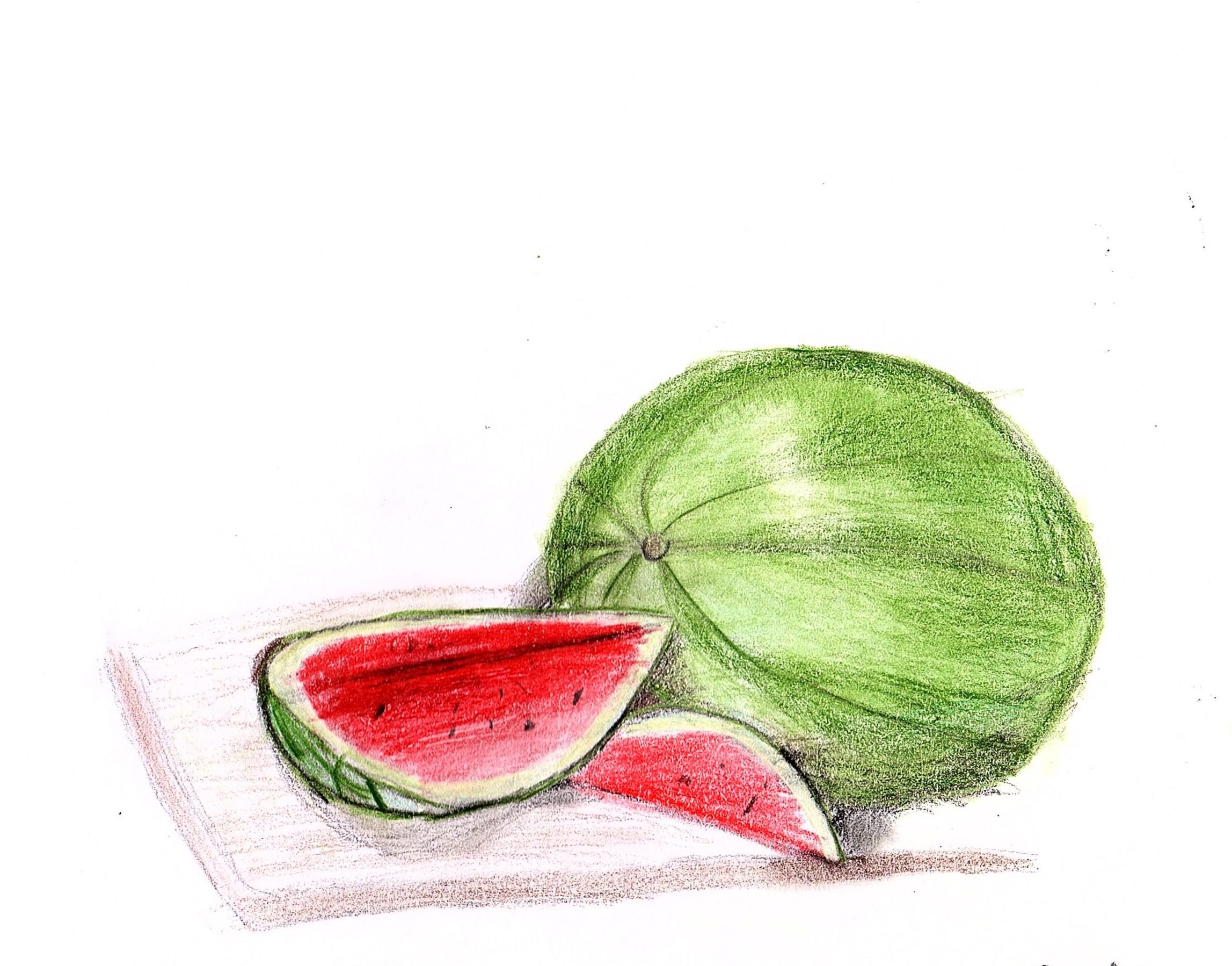 How to Draw Realistic Watermelons With Colored Pencils Small Online