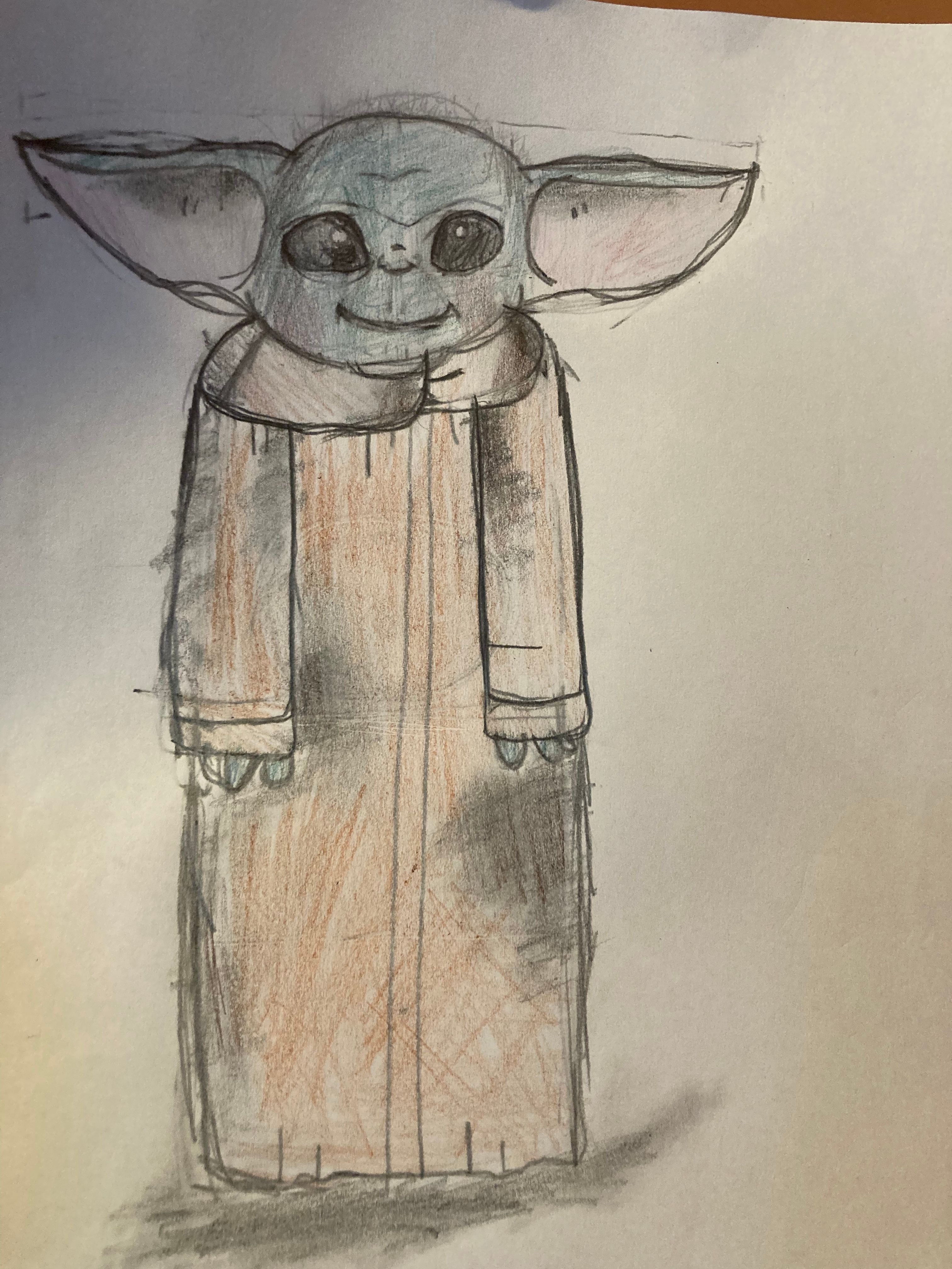 How to Draw Baby Yoda (Grogu) Small Online Class for Ages 913