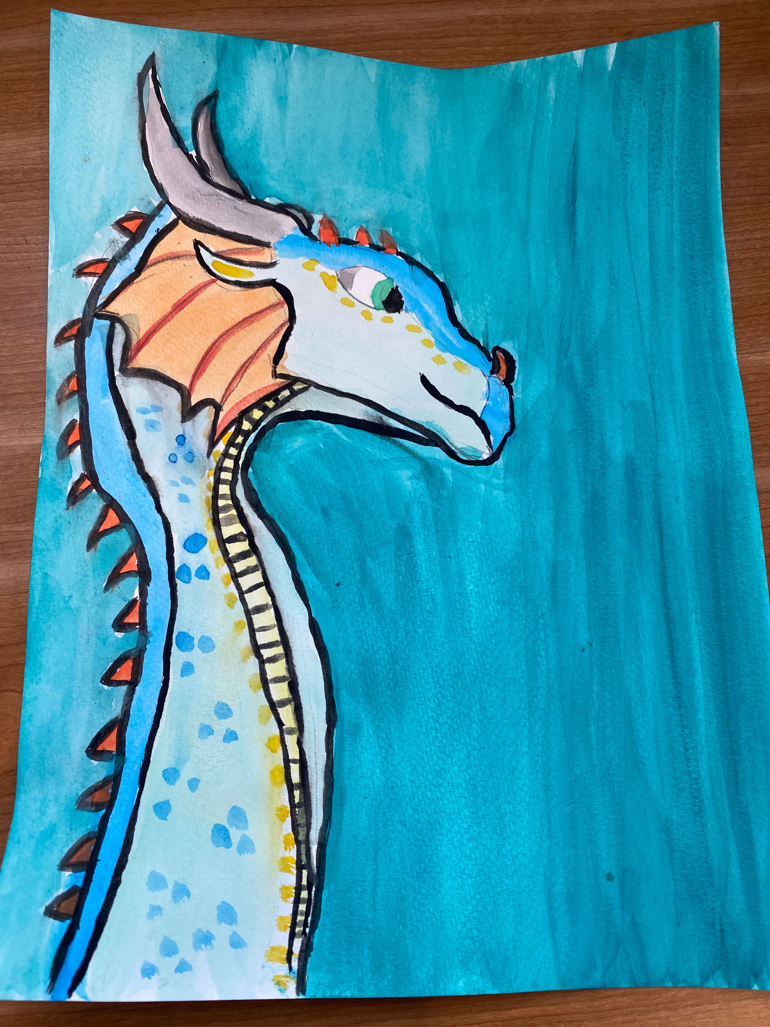 Dragon WoF Draw & Watercolor Paint ~Glory Rainwing From Wings of Fire ...