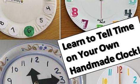 Learn To Tell Time On Your Own Handmade Clock Small Online