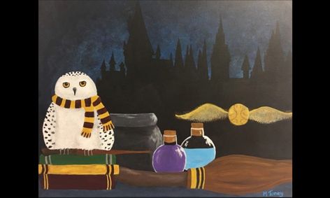 Harry Potter Back To Hogwarts Acrylic Painting Class Small