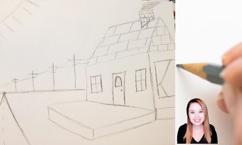 Sketch With Me Learn To Draw A 3d House Small Online Class For Ages 10 14 Outschool