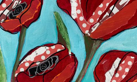 Art Lab Mixed Media Floral Collage Small Online Class For Ages