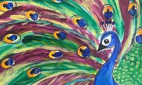 Peacock Painting Small Online Class For Ages 6 11 Outschool