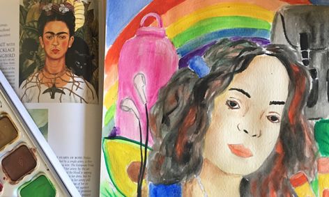Frida Kahlo Inspired Self Portrait Small Online Class For Ages 9 12 Outschool