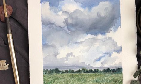 Watercolor Illustration For All Dramatic Clouds Small Online Class For Ages 9 13 Outschool