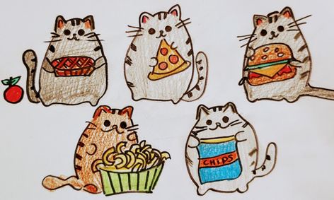 So Cute Pusheen Cat Friends Enjoying Favorite Foods Draw Together Step By Step Small Online Class For Ages 7 11 Outschool And the book shows easy step by step things to draw. so cute pusheen cat friends enjoying favorite foods draw together step by step small online class for ages 7 11
