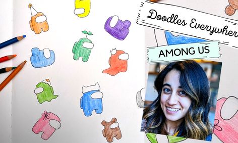 Doodle Art Learn How To Draw Cute Among Us Doodles And Chat Small Online Class For Ages 9 12 Outschool