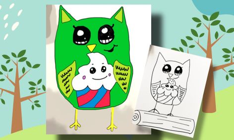 Draw A Cute Easy Cupcake Owl Small Online Class For Ages 4 8 Outschool Discover classes on drawing for kids and more. draw a cute easy cupcake owl small online class for ages 4 8