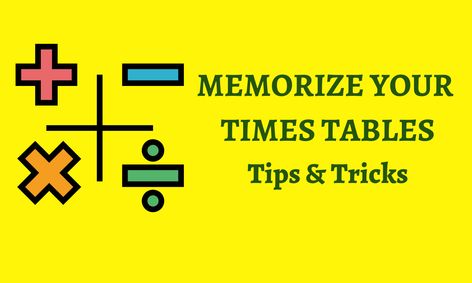 Memorize Your Times Tables Tips Tricks Small Online Class For