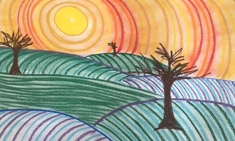 Mountains That Move Draw A Landscape With Movement And Rhythm Small Online Class For Ages 9 13 Outschool