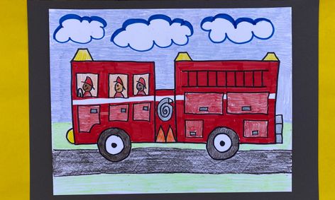 Shapes Make A Fire Truck Let S Draw And Learn Fire Safety Small Online Class For Ages 3 6 Outschool