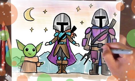 Drawing Baby Yoda And The Mandalorian Step By Step Small Online Class For Ages 9 12 Outschool