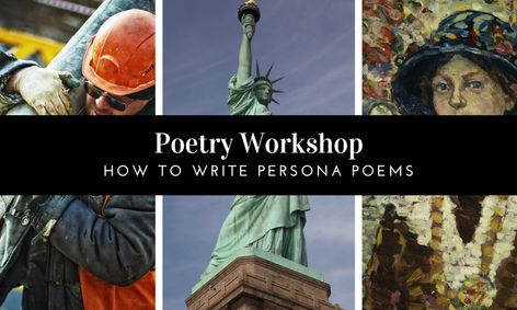 Poetry Camp How To Write Persona Poems Small Online Class For