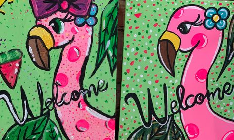 Step By Step Painting Flamingo 7 12 Years Olds Small Online
