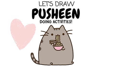 Let's Draw Pusheen The Cat doing Activities! | Small Online Class for ...