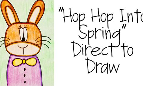 hop hop into spring bunny direct to draw small online class for ages 4 7