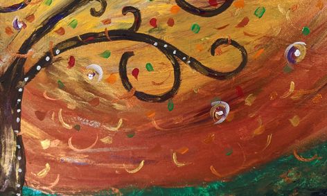 Acrylic Expressions Fall Tree Whimsy Small Online Class For