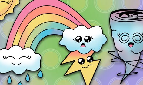 Draw Color Cute Cartoon Weather Characters Small Online Class