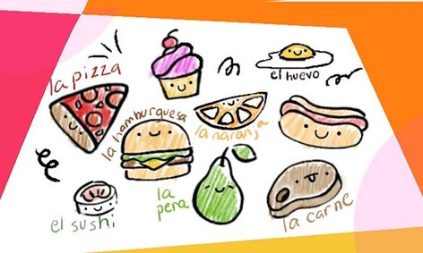 Doodle Cute Kawaii Foods In Spanish Ages4 7 Small Online Class For Ages 4 7 Outschool