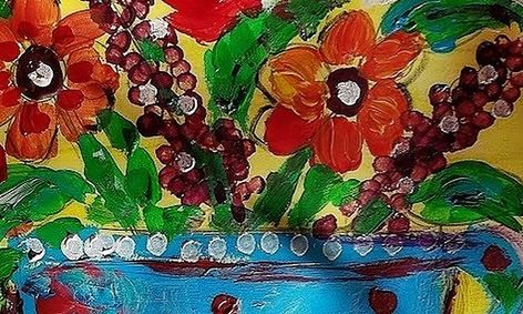 Paint With Me A Teacup And Flowers Acrylic Painting Whimsical