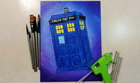 Paint Your Own Tardis 3d Dr Who Fan Art Small Online Class