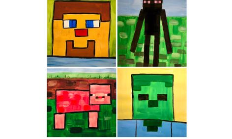 Let S Paint Fun Minecraft Painting Course Ages 9 13 Flex