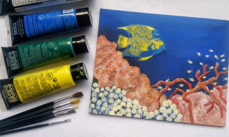 Under The Sea Acrylic Painting Small Online Class For Ages 10 15 Outschool
