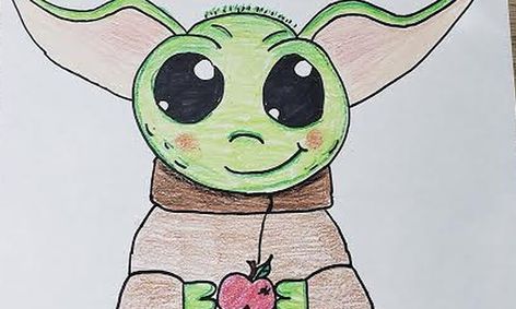 Art Camp Let S Draw Star Wars Day 1 Baby Yoda Holding Item Small Online Class For Ages 7 12 Outschool