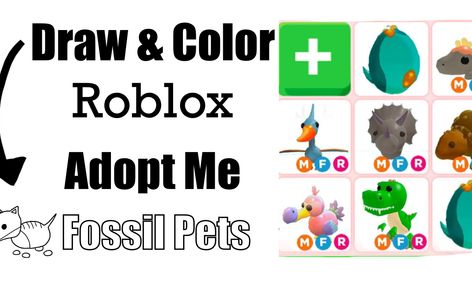 Let S Draw Color Roblox Adopt Me Fossil Pets Small Online Class For Ages 8 13 Outschool - roblox fossil egg