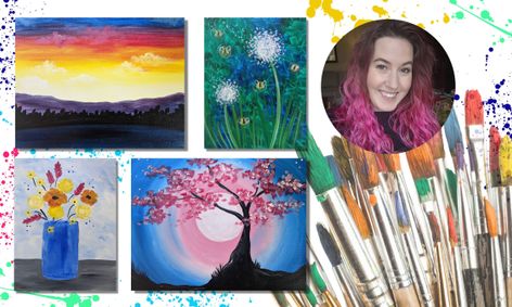 Nogen som helst Håndbog det er nytteløst Multi-Day Acrylic Nature Set: Create 4 Easy Art Acrylic Paintings! (Ages  7-12) | Small Online Class for Ages 7-12 | Outschool