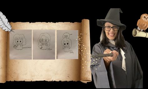 Scrolls And Quills Harry Potter Main Character Drawing And Trivia