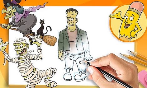 Drawing Halloween Monsters Frankenstein Mummy And Witch Character Small Online Class For Ages 9 12 Outschool All cartoon drawing course is available online and you can excess through the website or mobile app anywhere anytime. drawing halloween monsters frankenstein mummy and witch character small online class for ages 9 12