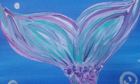 Paint Sip Mermaid Tail Small Online Class For Ages 7 12