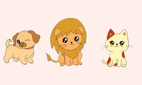 Draw Cute Animals Kawaii Style Draw Your Favorite Animals 3 Day Course Small Online Class For Ages 7 12 Outschool,Beautiful Drawn Girl With Brown Hair