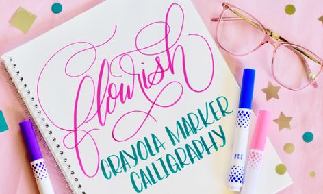 Featured image of post Crayola Marker Calligraphy / The basics of calligraphy is that you&#039;re gonna have a thick line on the down stroke and a thin line on the upstroke.