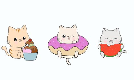 Draw Cute Cats With Food Kawaii Kitties Eating Their Favorite Food Small Online Class For Ages 6 11 Outschool
