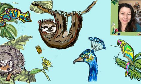 Drawing Exotic Life With Colored Pencils, Markers and Oil ...