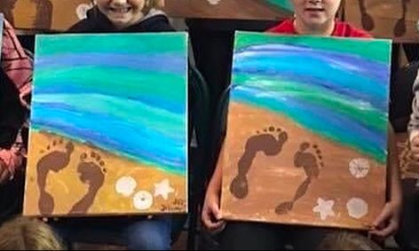 Footprints In The Sand Painting Small Online Class For Ages 9 14