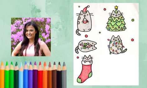 Christmas Pusheen Cat Pictures How To Draw Christmas Pusheen The Cat Part 1 Small Online Class For Ages 7 12 Outschool outschool