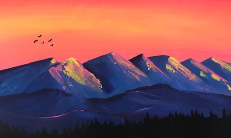 Simple Acrylic Painting Mountain Sunset Small Online Class For Ages 10 14 Outschool Sunset painting aesthetic painting art easy watercolor cute canvas paintings painting sunset painting…for a painting in elliana's room sunset painting 10 diy dorm decor ideas40 simple and easy landscape. simple acrylic painting mountain sunset small online class for ages 10 14