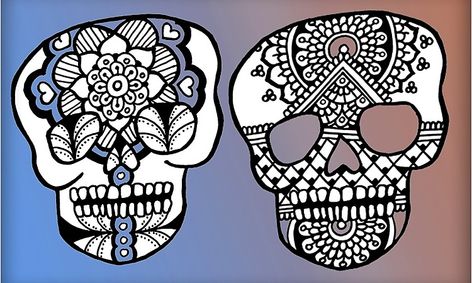 Art Camp Draw And Decorate A New Sugar Skull Every Day Small Online Class For Ages 6 11 Outschool