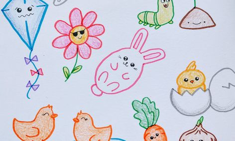 pix Easy Cute Easy Spring Doodles cute spring drawing kawaii doodles small online class for ages 5 9