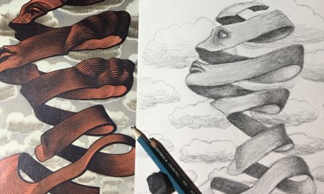 Drawing Inspired By M C Escher S Rind Teens 13 Small Online Class For Ages 13 16 Outschool