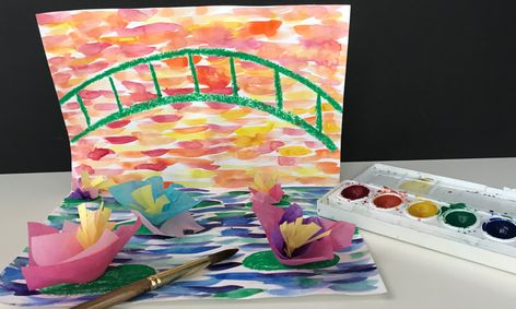 Art That Pops Make A 3d Water Lily Garden Inspired By Monet Small Online Class For Ages 7 11 Outschool