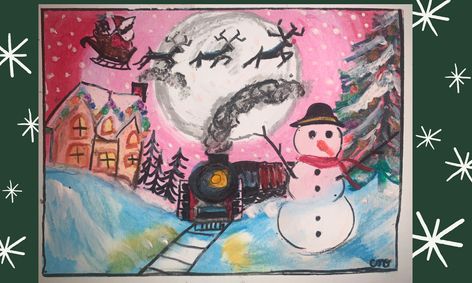 A Winter Wonderland A Beautiful Christmas Scene With Oil Pastels Small Online Class For Ages 7 12 Outschool